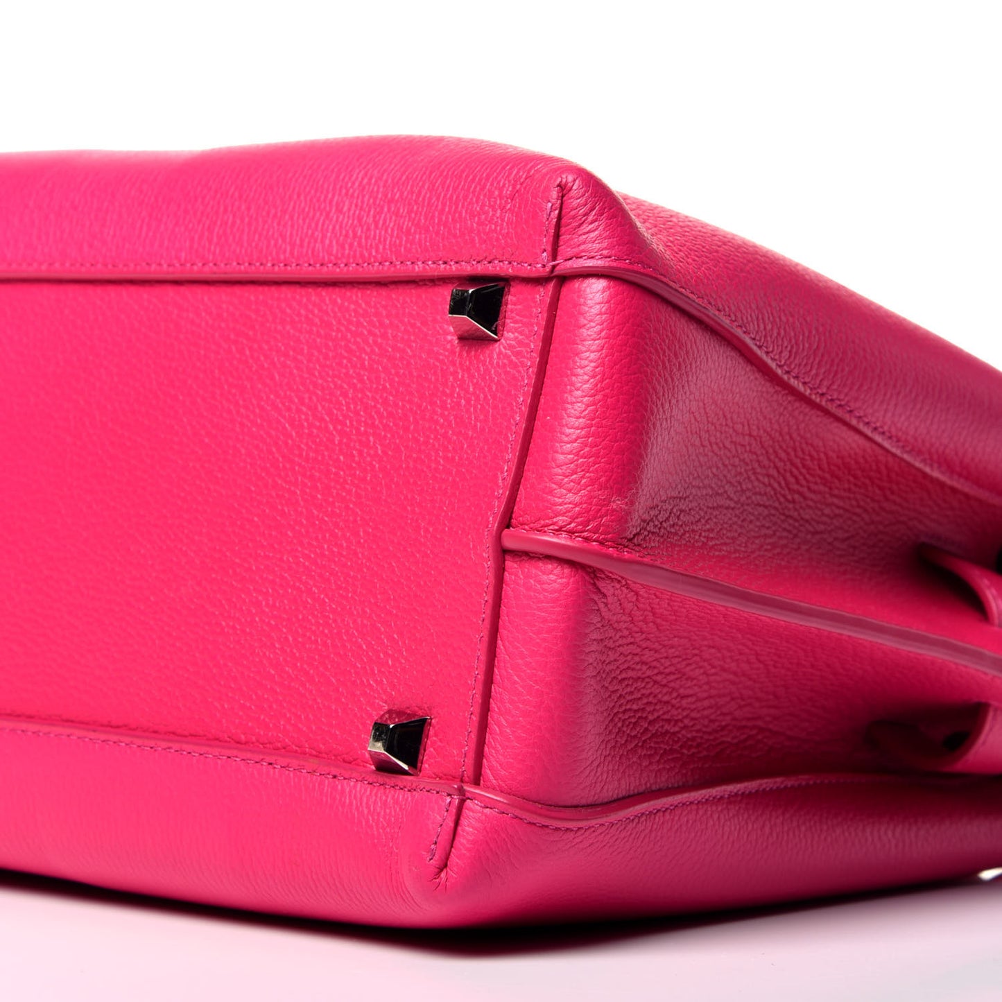 Grained Calfskin Medium Milla Tote Beetroot Pink
