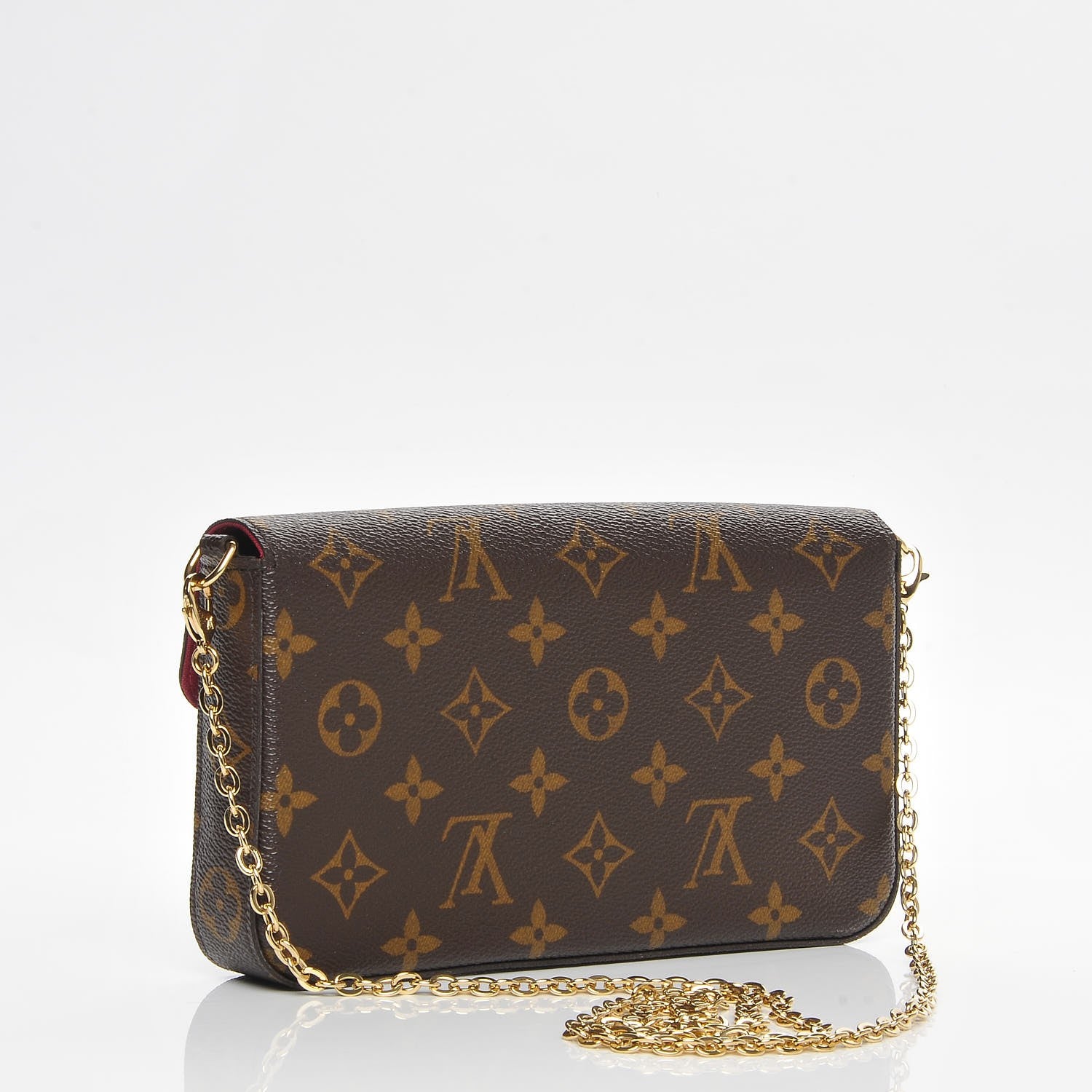 Louis Vuitton Monogram Pochette Felicie Chain Wallet Fuchsia 3 of 8