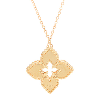 Roberto Coin 18K Yellow Gold Diamond Extra Small Petite Venetian Princess Flower Pendant Necklace 4 of 4