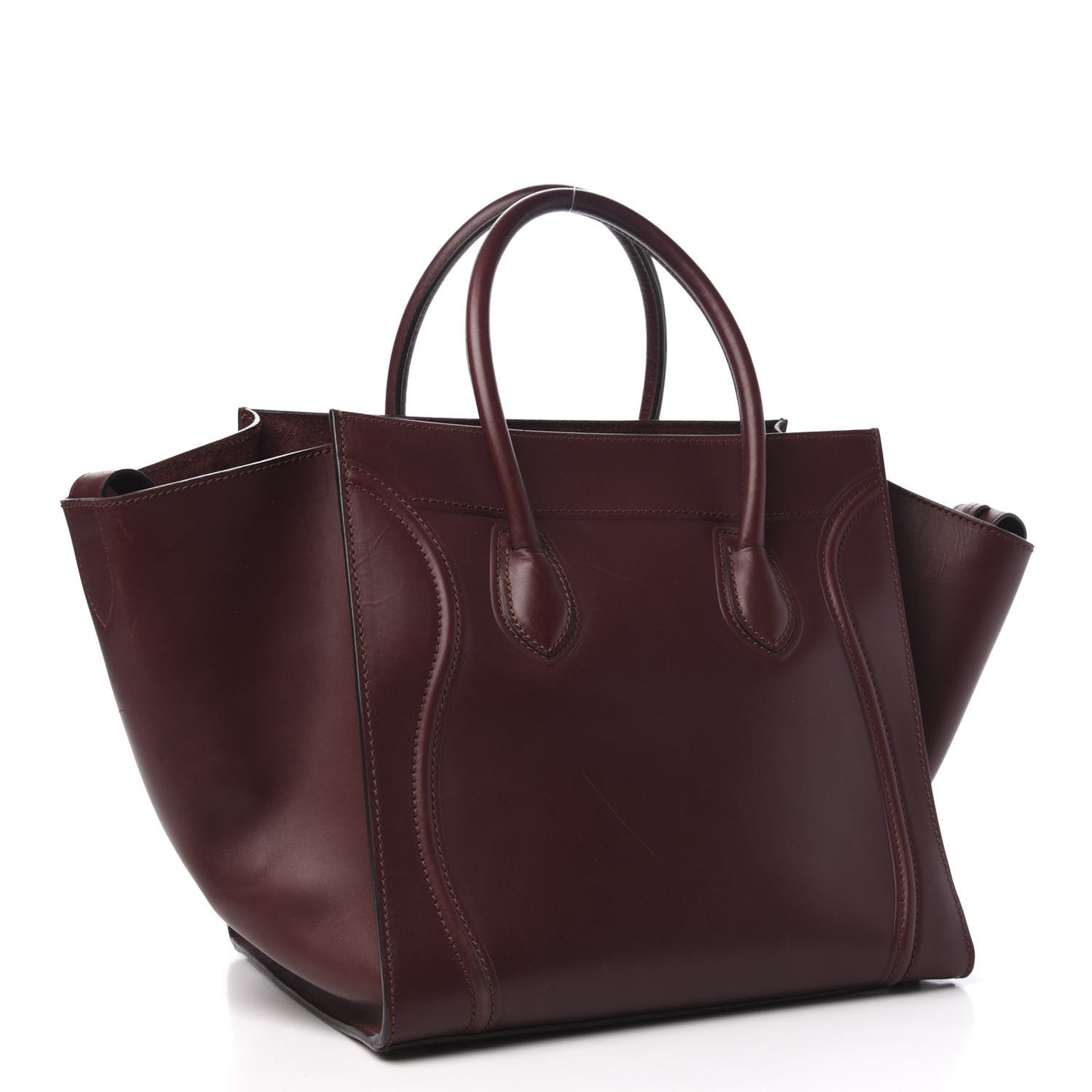 Supple Calfskin Medium Phantom Luggage Burgundy