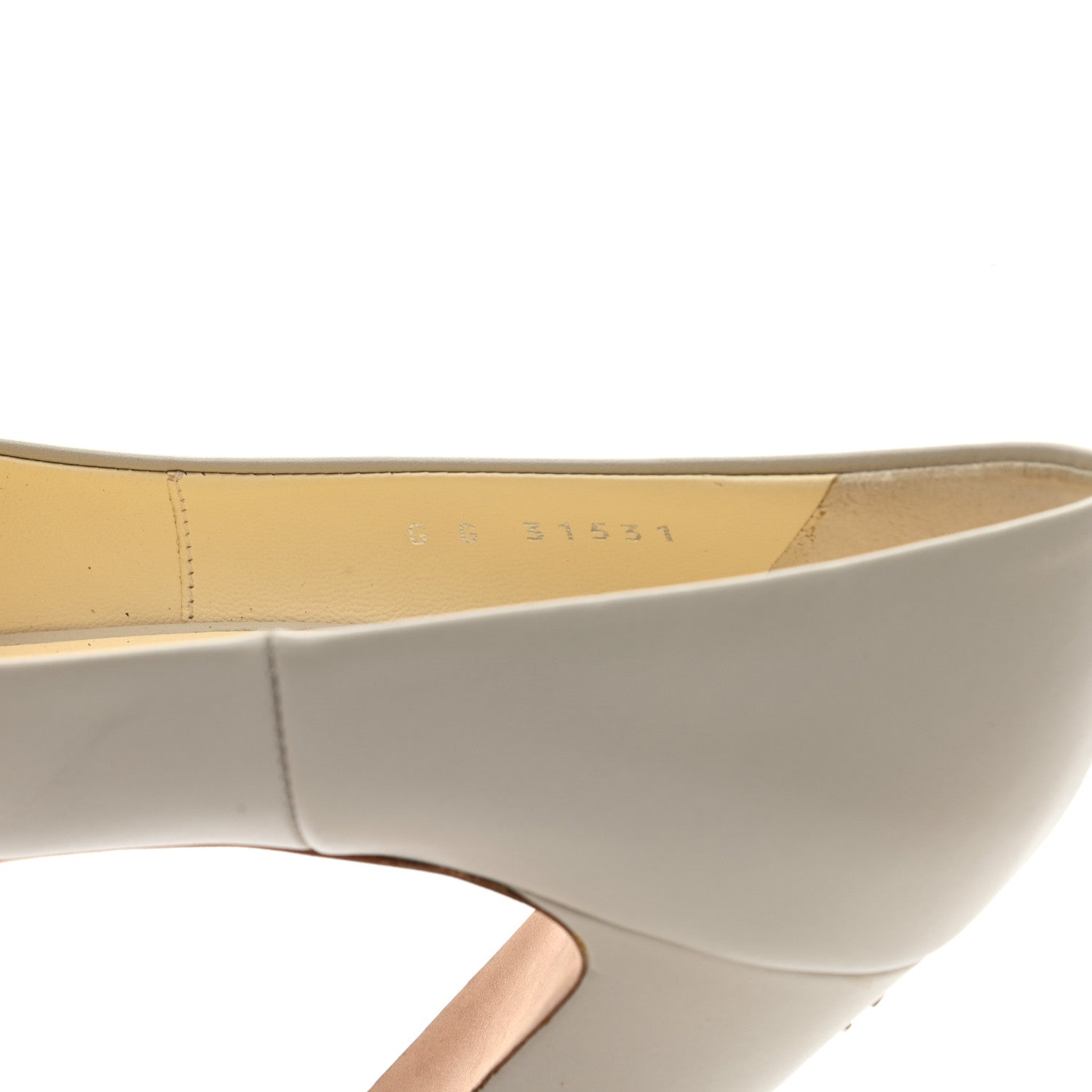 Chanel Lambskin Peep Toe CC Pumps 37 Grey 10 of 11