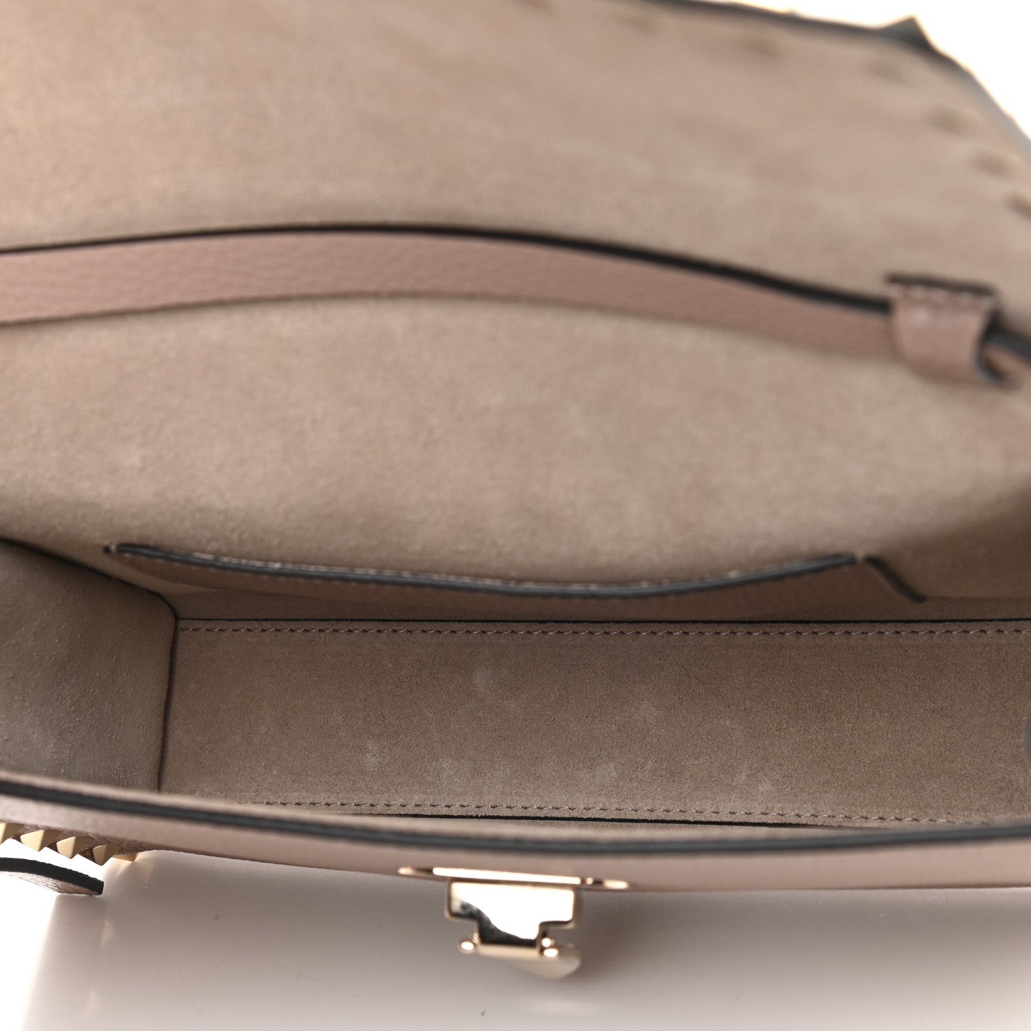 Valentino Garavani Pebbled Calfskin Medium Rockstud Flip Lock Crossbody Bag Poudre 5 of 8
