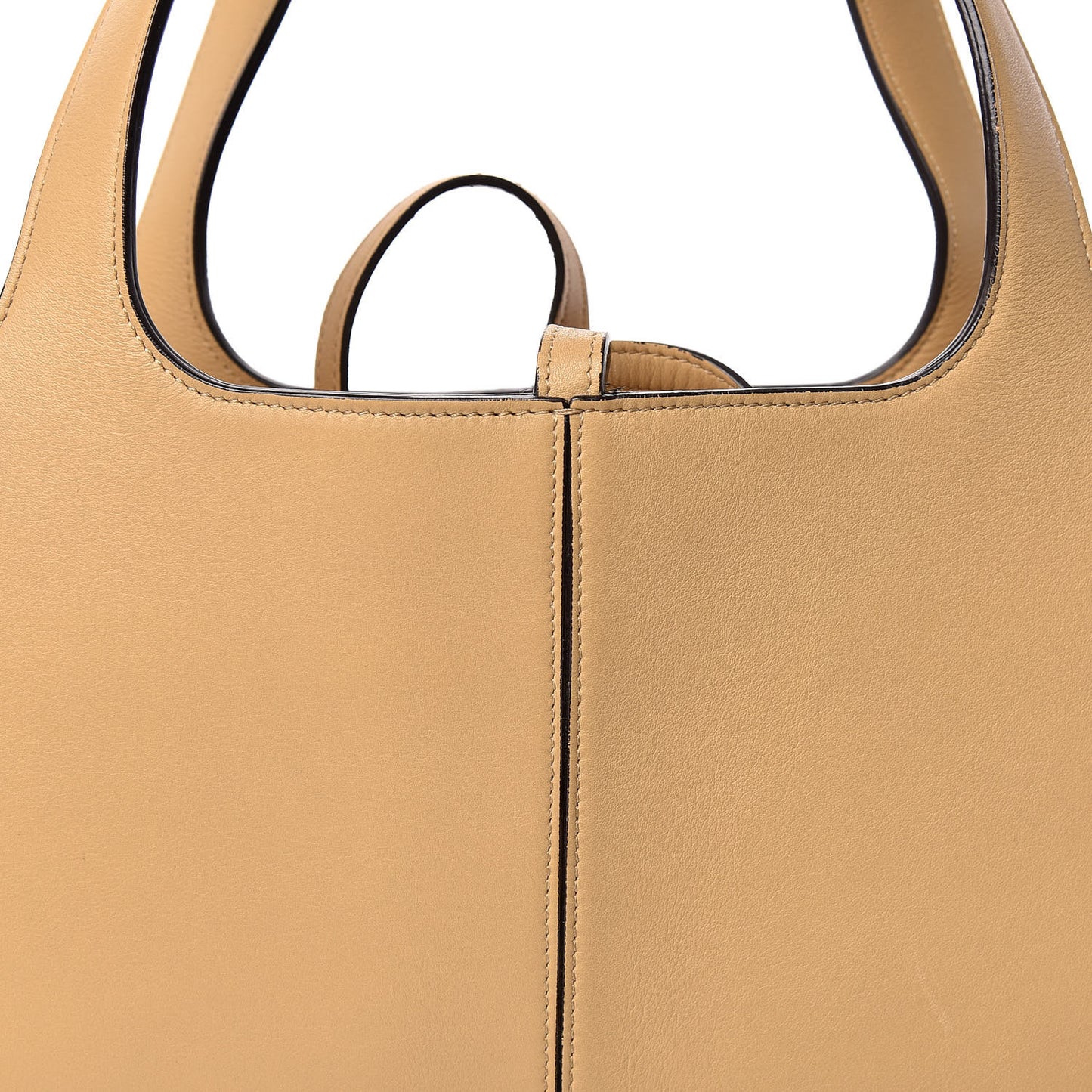 Supple Natural Calfskin Medium Tri-Fold Bag Sand