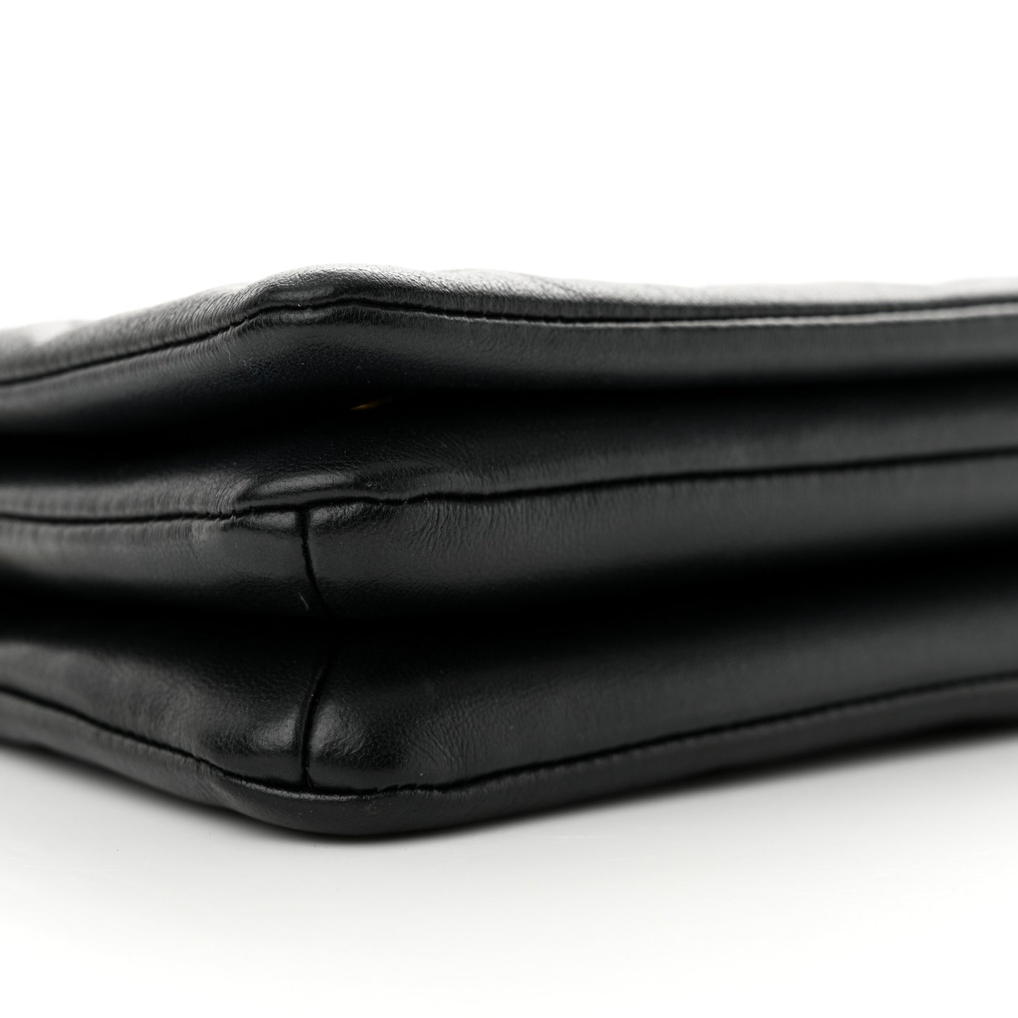 Lambskin Embossed Monogram Pochette Coussin Black