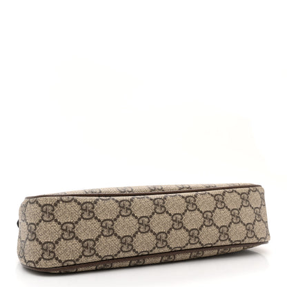 Gucci GG Supreme Monogram Textured Dollar Calfskin Small Ophidia Hobo Beige Ebony New Acero 4 of 10