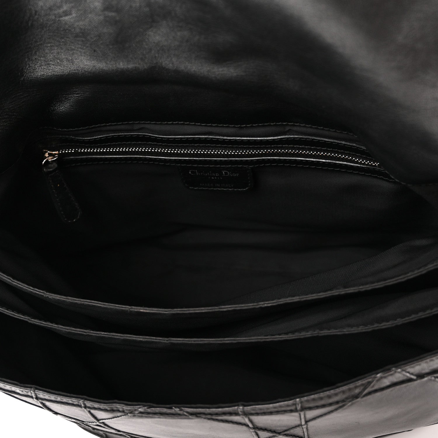 Christian Dior Lambskin Cannage Large Ruffle New Lock Flap Black 5 of 10