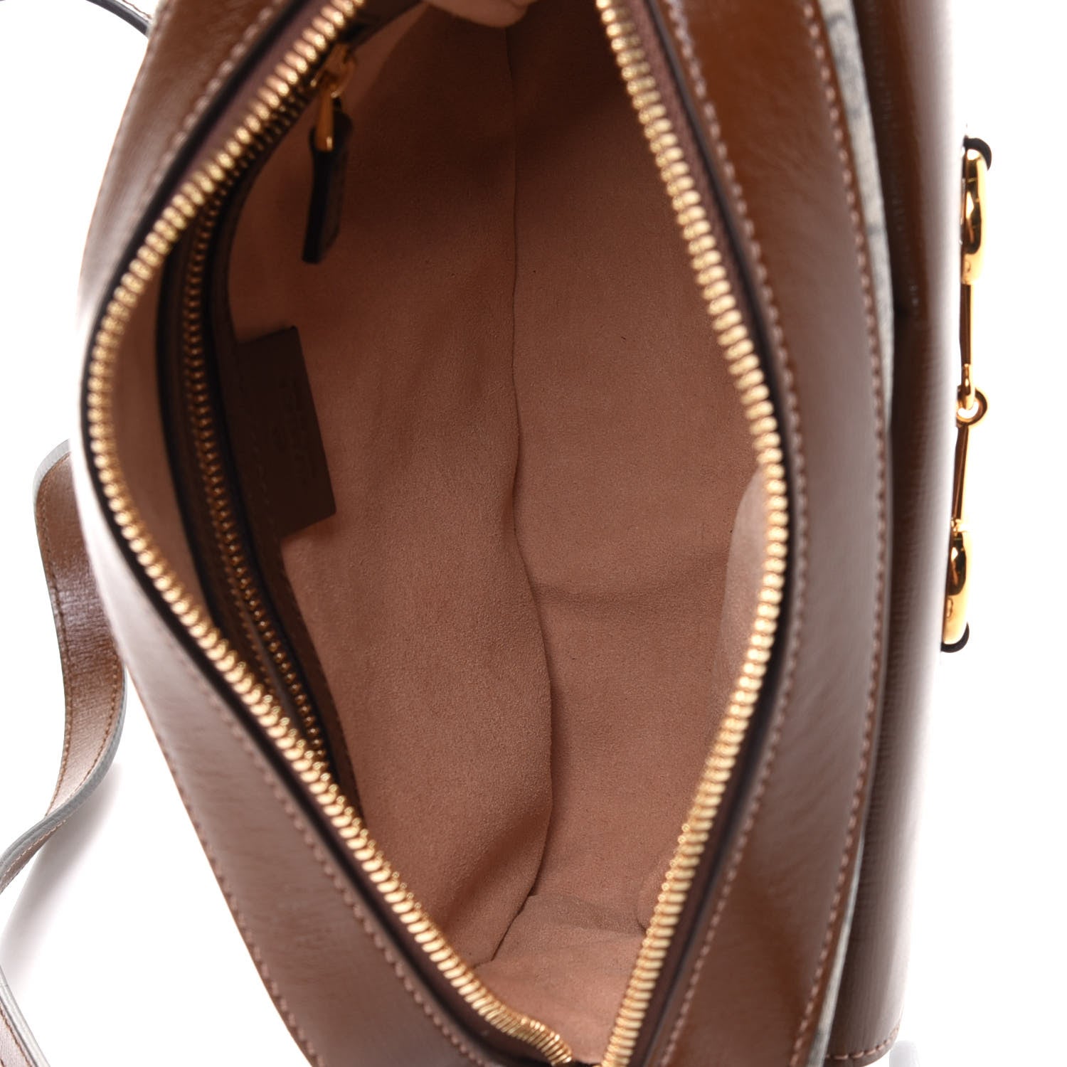 Gucci GG Supreme Monogram Small Horsebit 1955 Shoulder Bag Beige Brown Sugar 4 of 4