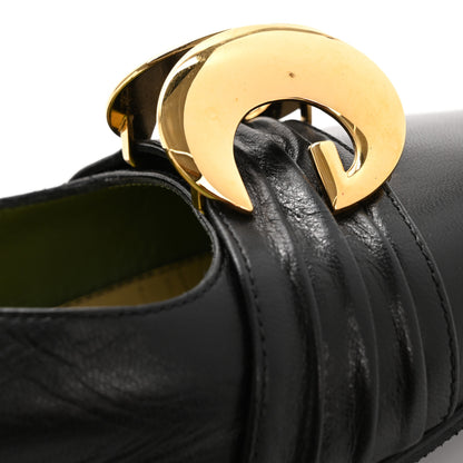Gucci Malaga Kid Half Moon GG Square Toe Slingback Pumps 39.5 Black 10 of 12