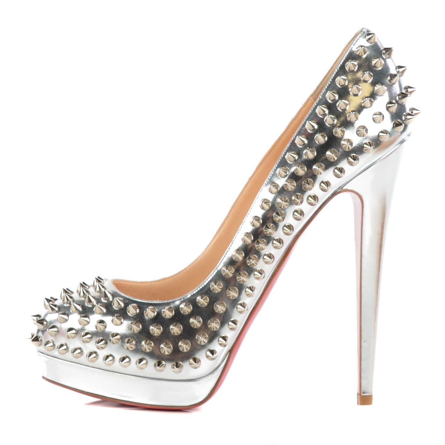 Metallic Patent Alti Spikes 160 Pumps 39.5 Silver