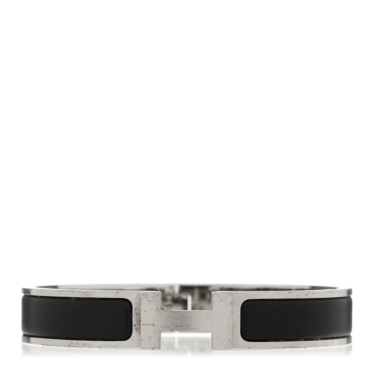Matte Enamel Narrow Clic Clac HH Bracelet GM Black