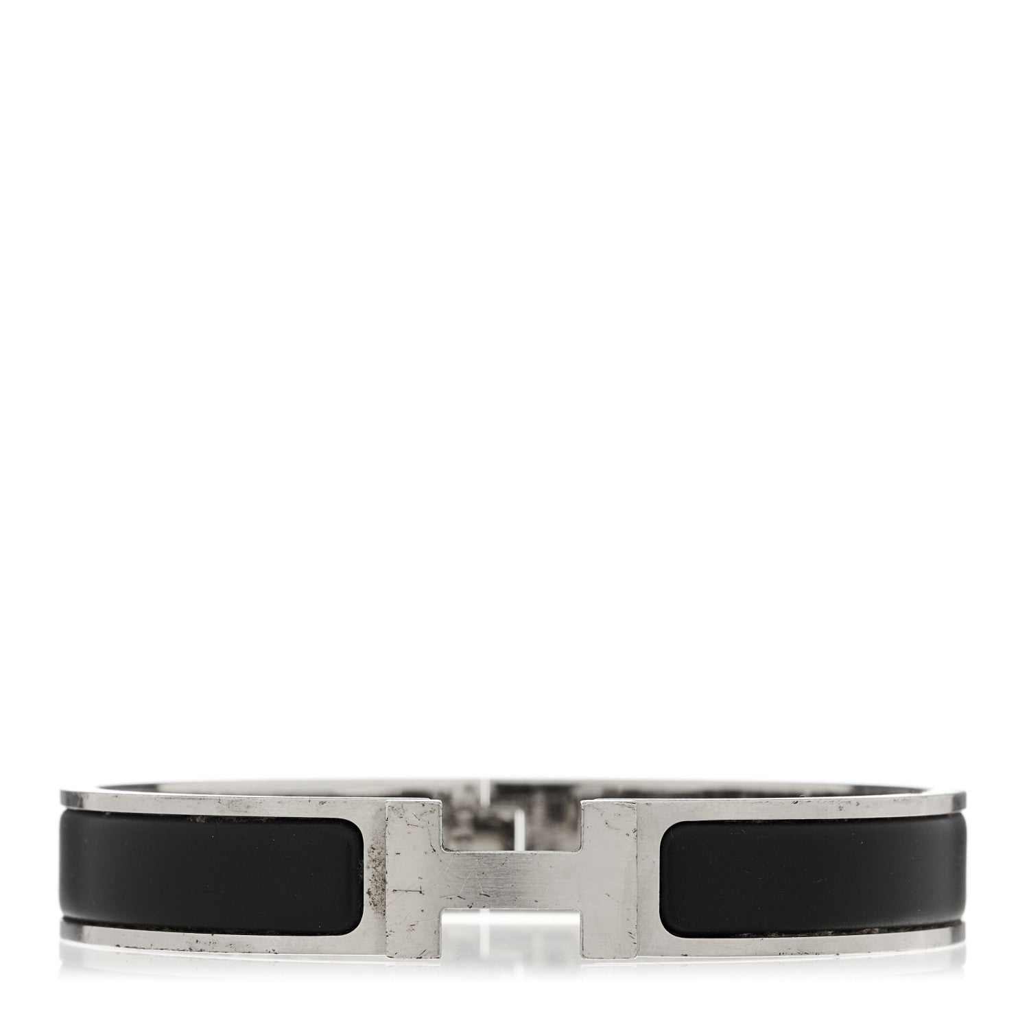 Hermes Matte Enamel Narrow Clic Clac HH Bracelet GM Black 1 of 4