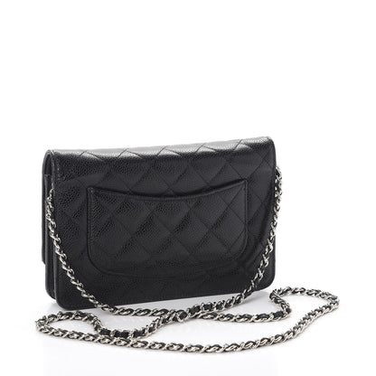 Chanel Caviar Quilted Wallet On Chain WOC Black 3 of 12