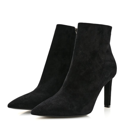 Saint Laurent Suede Kate 85 Zip Bootie 39.5 Black 4 of 9
