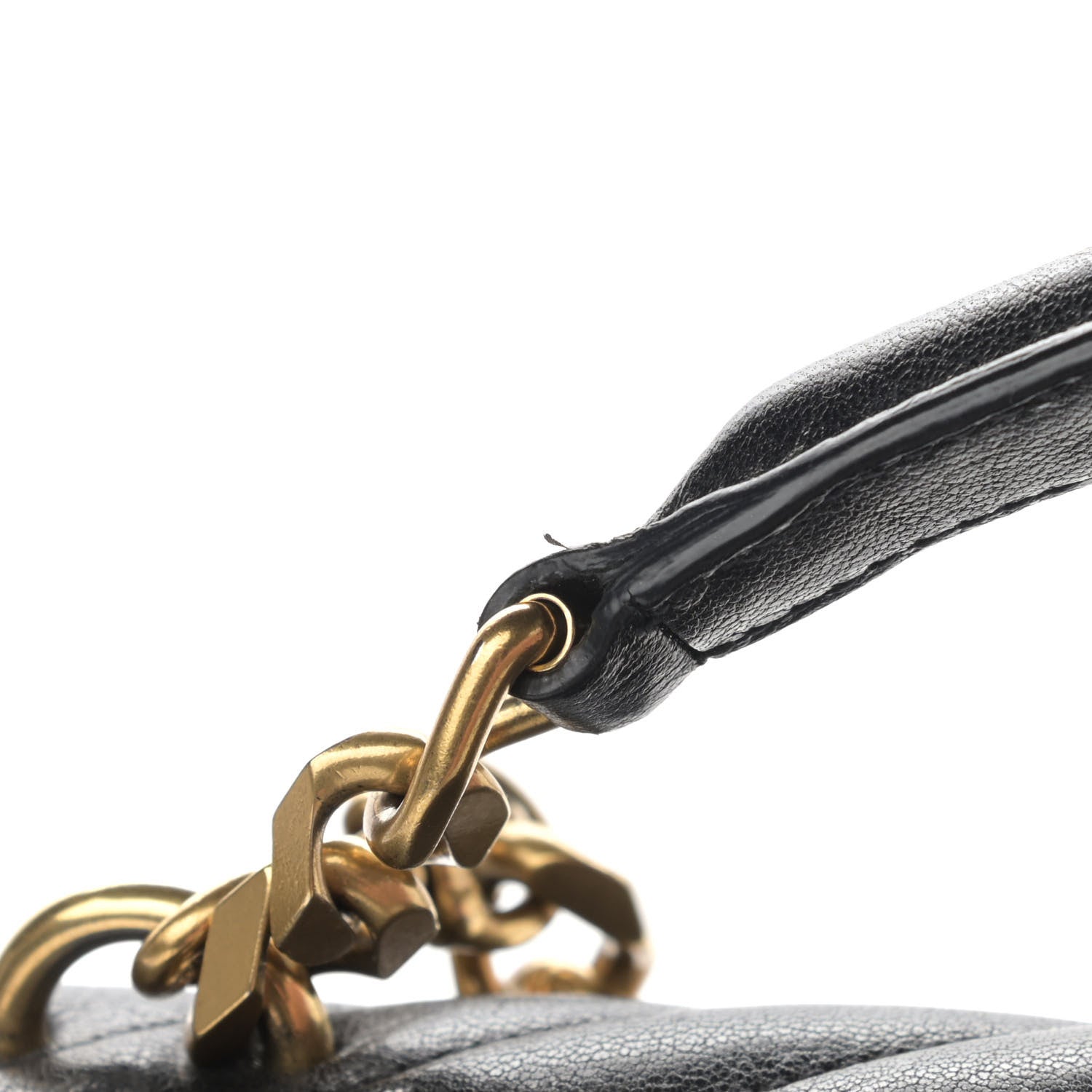 Saint Laurent Sheepskin Matelasse Chevron Monogram Large College Satchel Black 15 of 15