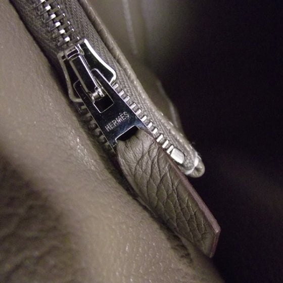 Hermes Taurillon Clemence Jypsiere Gypsy 35 Etoupe 8 of 11