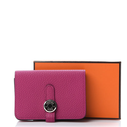 Hermes Togo Dogon Card Case Rose Pourpre 9 of 9