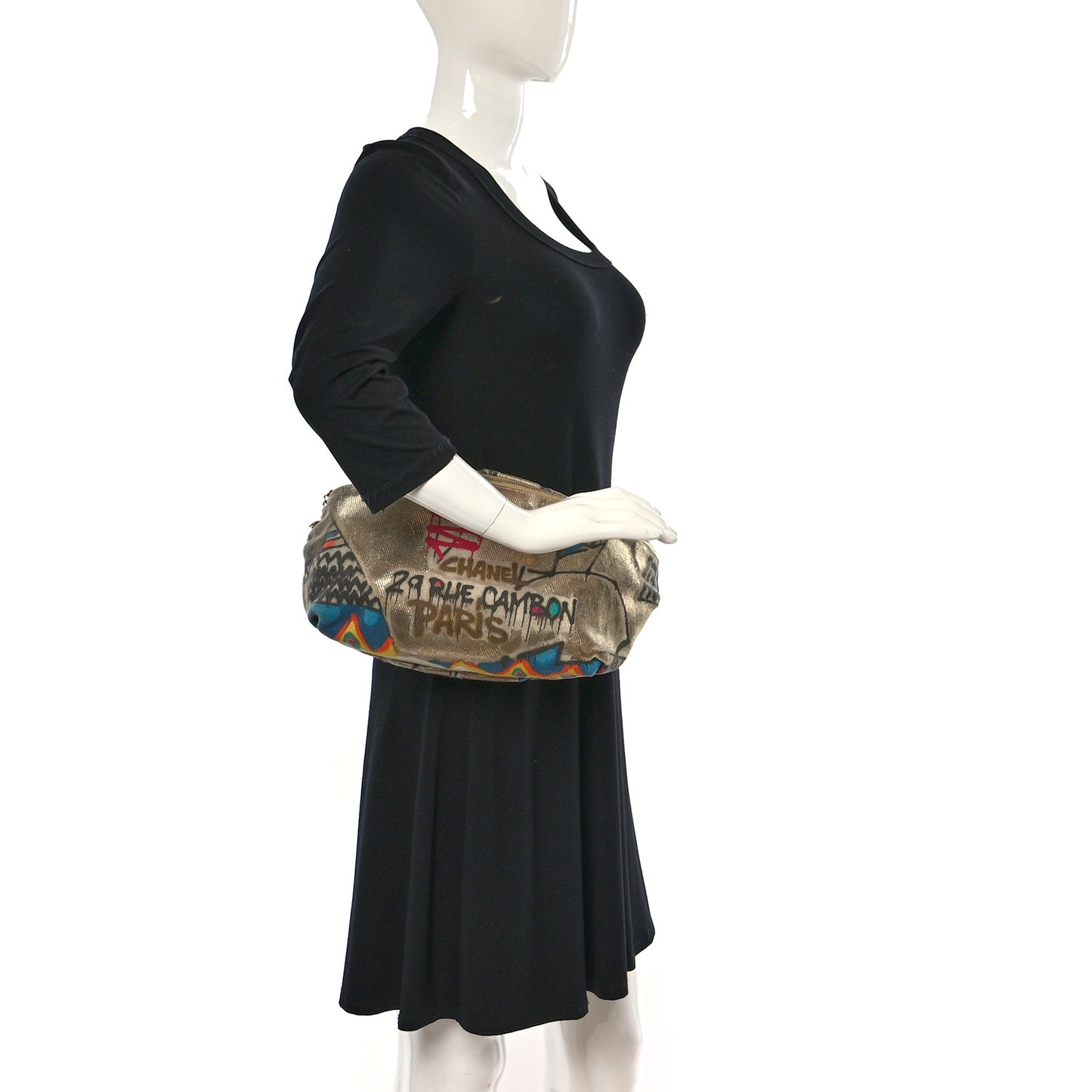 Graffiti Printed Canvas Street Spirit Waist Belt Bag Multicolor