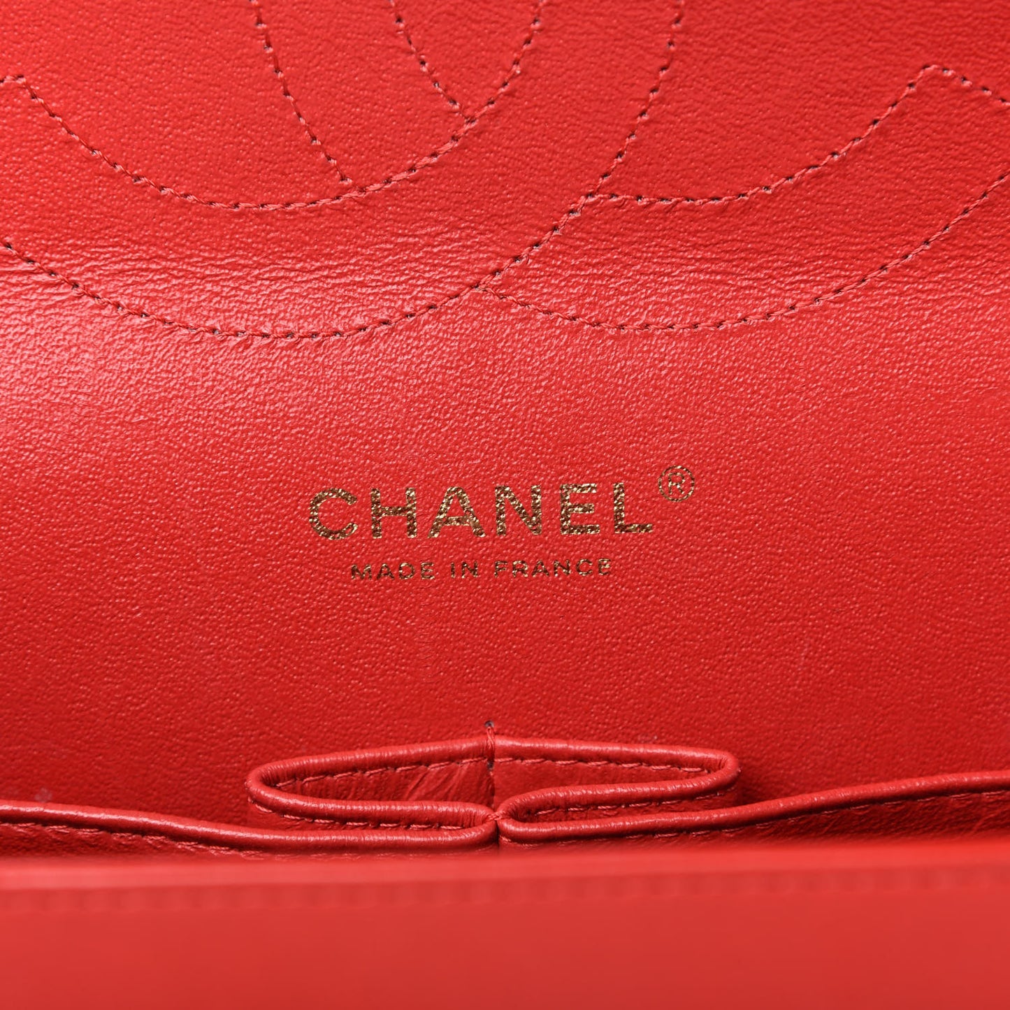 Lambskin Quilted Jumbo Double Flap Red