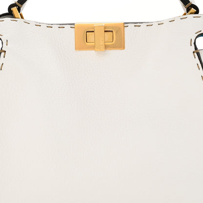 Fendi Cuoio Romano Selleria Medium Peekaboo Iconic Essentially Satchel Camelia Sand Cyber 9 of 11