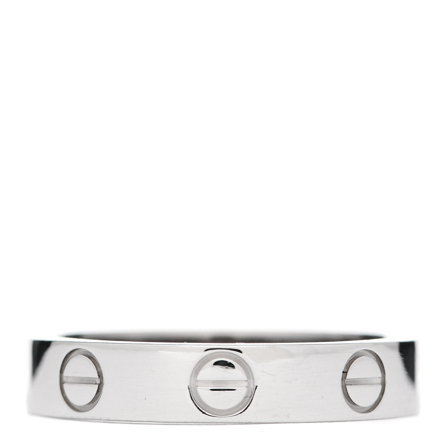 18K White Gold 3.5mm LOVE Wedding Band Ring 49 4.75