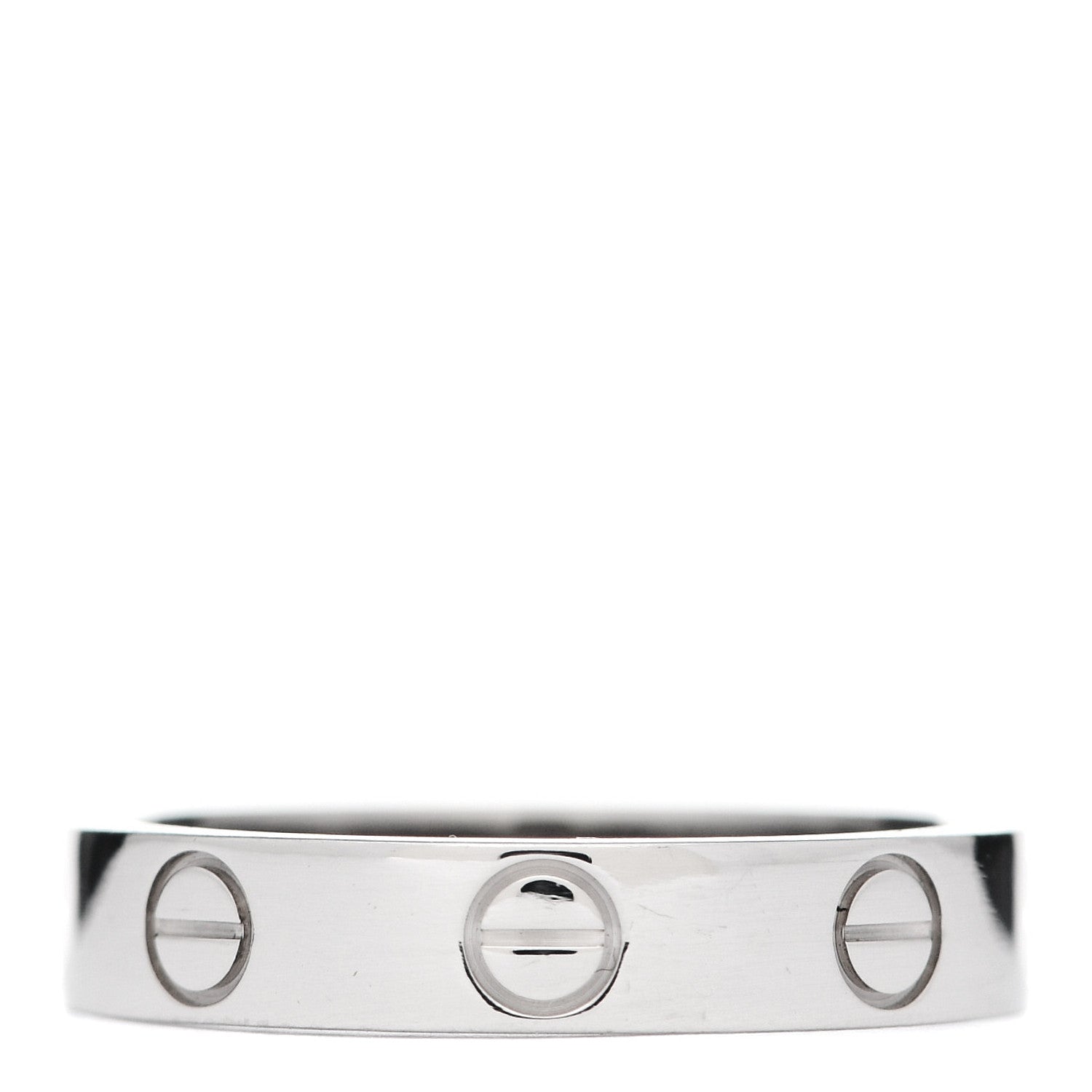 Cartier 18K White Gold 3.5mm LOVE Wedding Band Ring 49 4.75 1 of 5