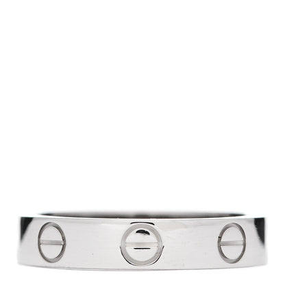 Cartier 18K White Gold 3.5mm LOVE Wedding Band Ring 49 4.75 1 of 5