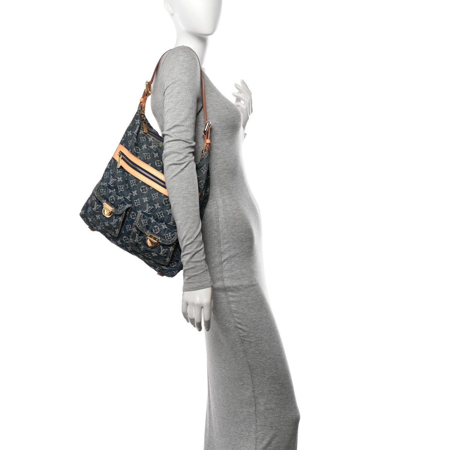 Louis Vuitton Denim Baggy GM Blue 2 of 13