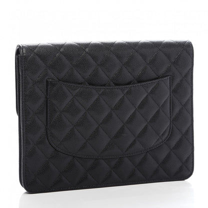 Chanel Caviar Quilted Square Flap Clutch Black 3 of 10