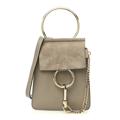 Chloe Suede Calfskin Mini Faye Bracelet Bag Motty Grey 1 of 9