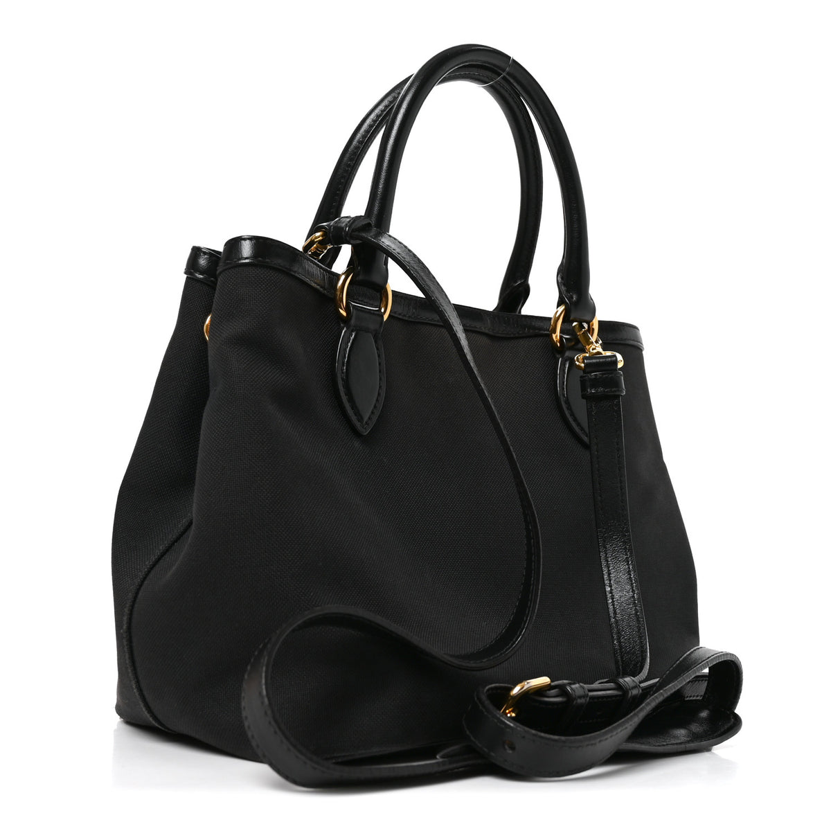 Prada Jacquard Logo Tote Black 2 of 8