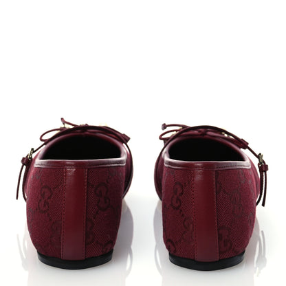 Gucci GG Monogram Horsebit Ballet Flats 36.5 Rosso Ancora 5 of 10