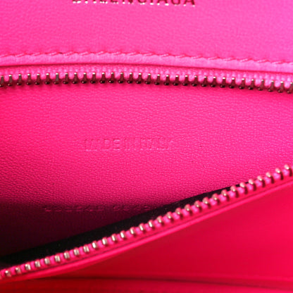 Balenciaga Shiny Box Calfskin Small Hourglass Top Handle Bag Hot Pink 7 of 10