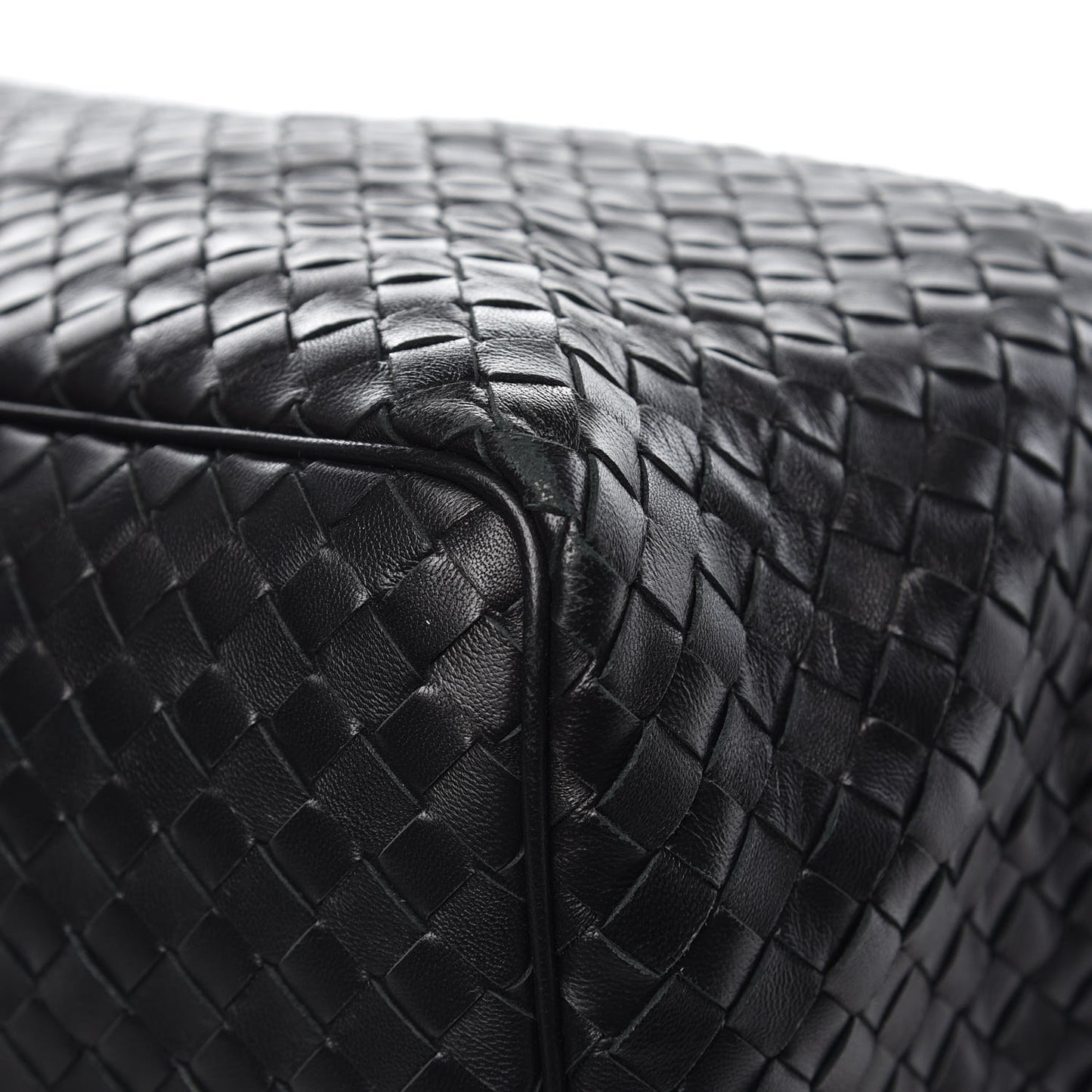 Nappa Intrecciato Shoulder Bag Black