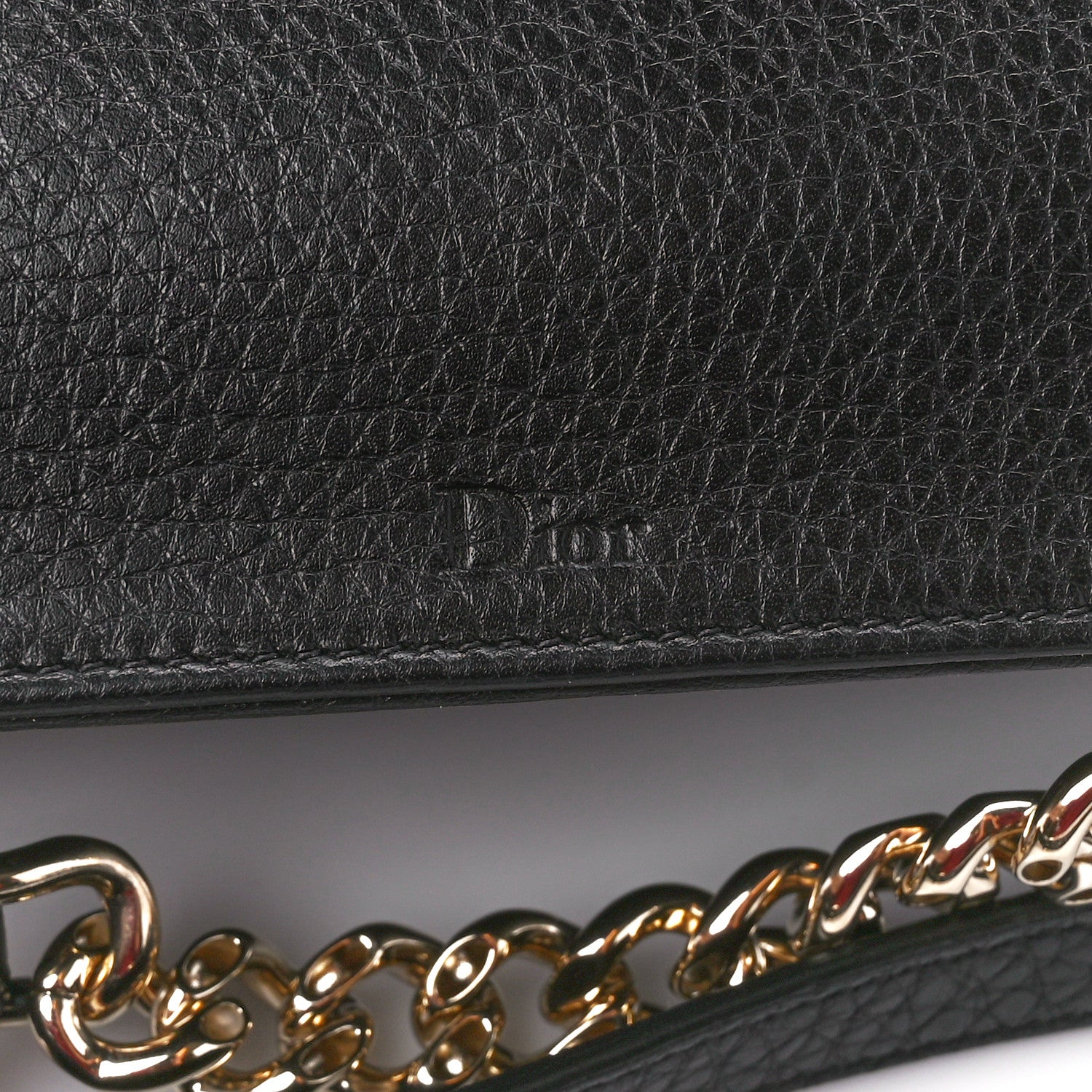 Christian Dior Grained Calfskin Small Diorama Flap Bag Black 8 of 11