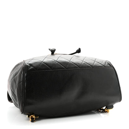 Chanel Lambskin Quilted Drawstring Backpack Brown 4 of 10