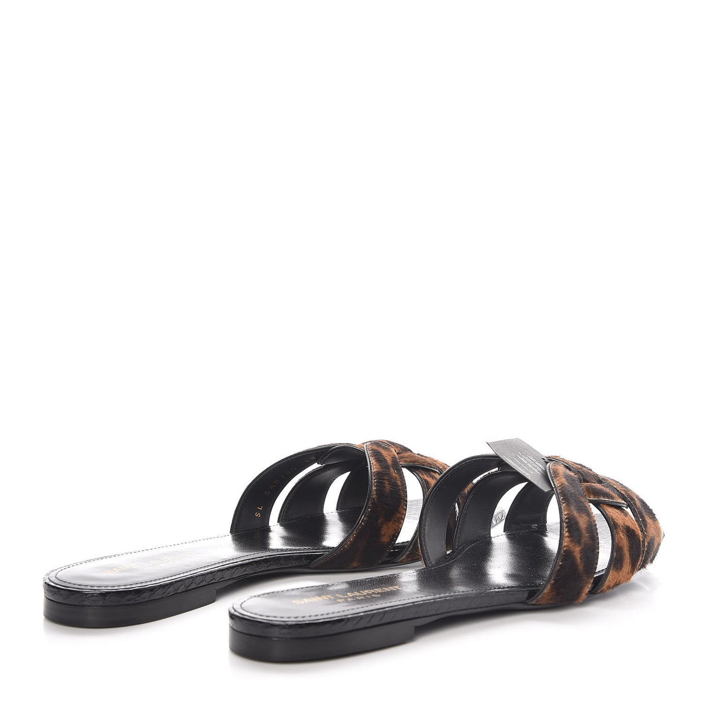 Calfskin Calf Hair Nu Pied 05 Slide Sandals 40.5 Safari