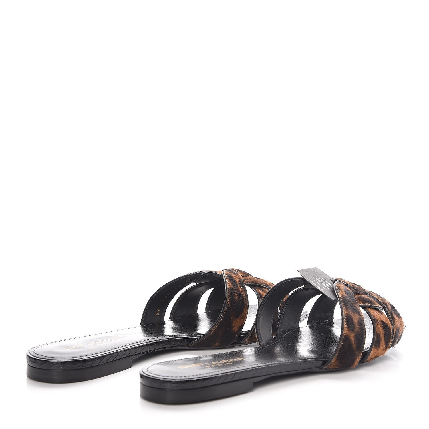 Saint Laurent Calfskin Calf Hair Nu Pied 05 Slide Sandals 40.5 Safari 4 of 8