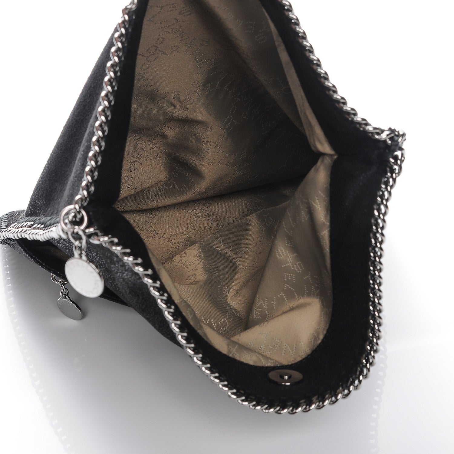 Stella McCartney Shaggy Deer Falabella Fold Over Clutch Black 6 of 7
