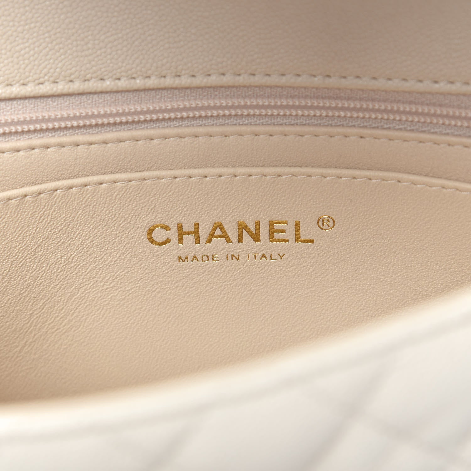 Chanel Caviar Quilted Mini Top Handle Rectangular Flap Beige 8 of 9