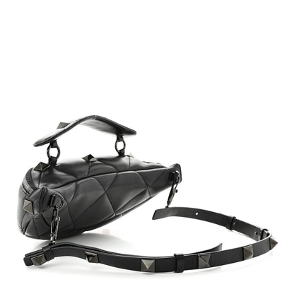 Valentino Garavani Nappa Monochrome Roman Stud Belt Bag Black 3 of 10