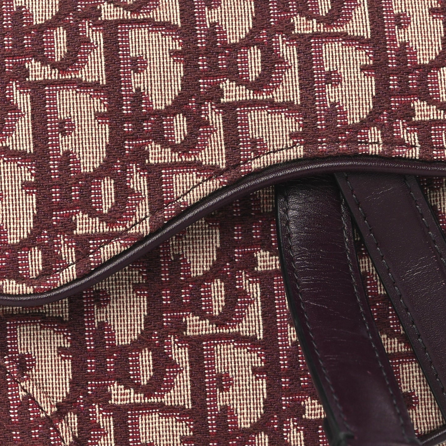Oblique Mini Saddle Bag Burgundy