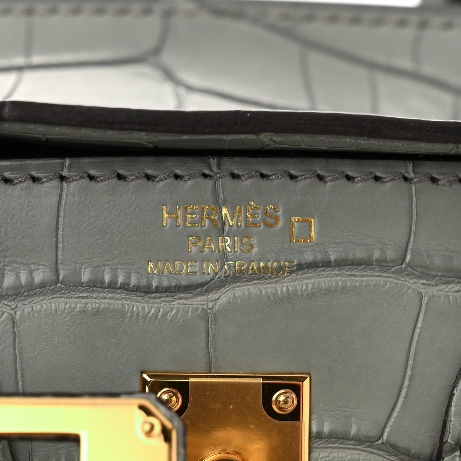 Hermes Matte Alligator Birkin 25 Gris Ciment 6 of 11