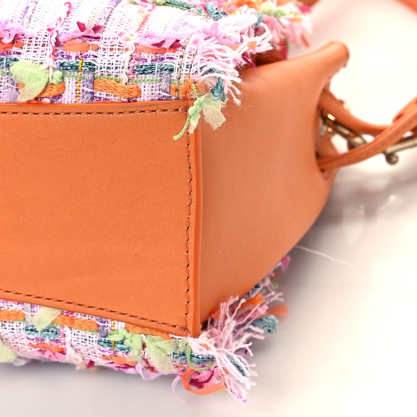Tweed Mini Iris Tote Apricot