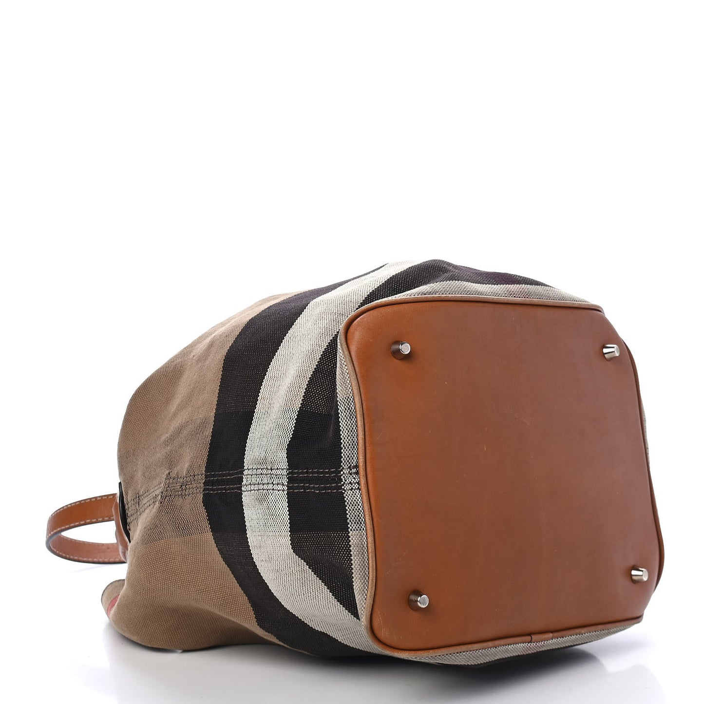 Canvas Mega Check Medium Ashby Hobo Saddle Brown