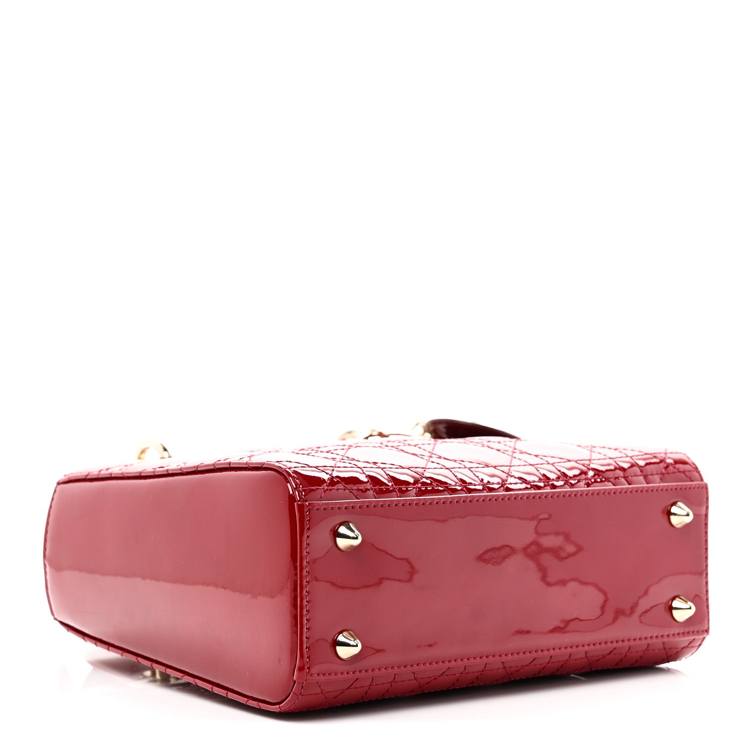 Christian Dior Patent Cannage Small Lady Dior Cherry Red 4 of 10