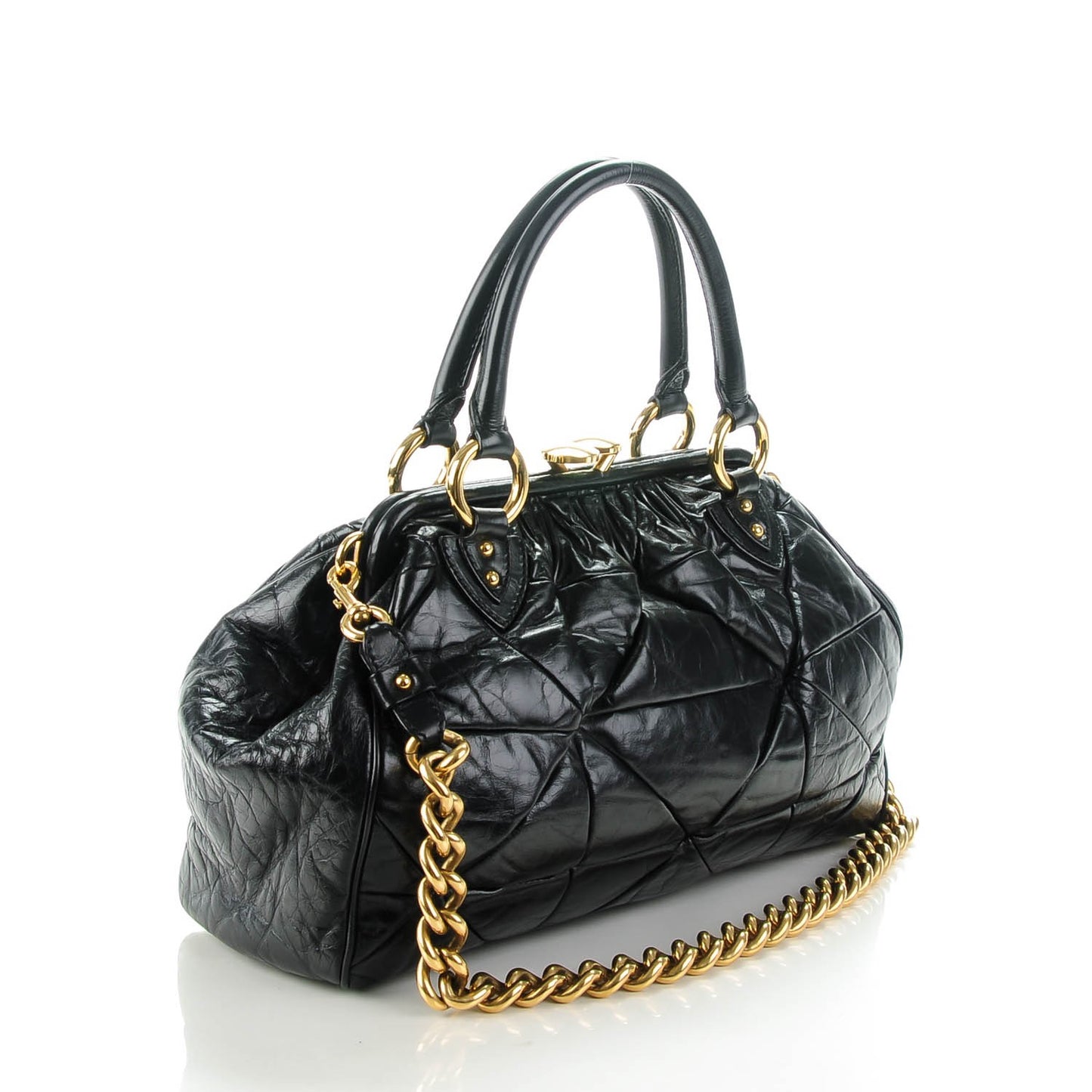 Calfskin Patchwork Stam Black