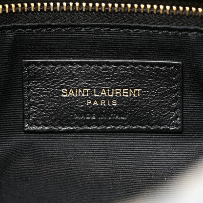 Saint Laurent Denim Quilted Small Loulou Puffer Monogram Chain Satchel Blue Cinnamon 6 of 11