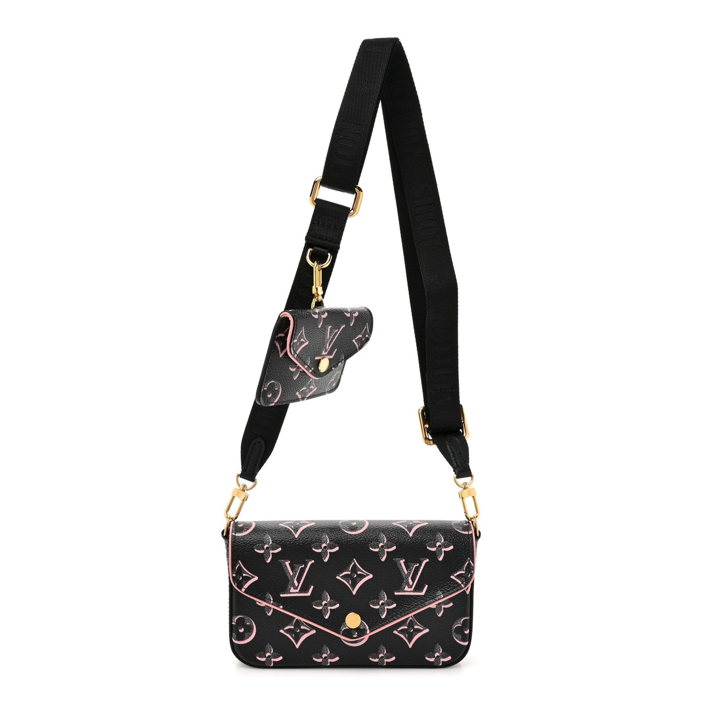 Monogram Fall For You Felicie Strap & Go Black