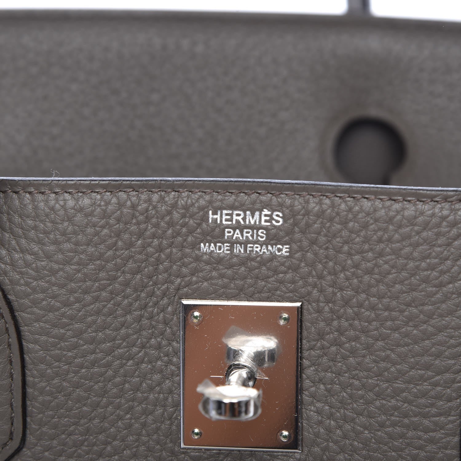 Hermes Taurillon Clemence Birkin 40 Etain 6 of 8
