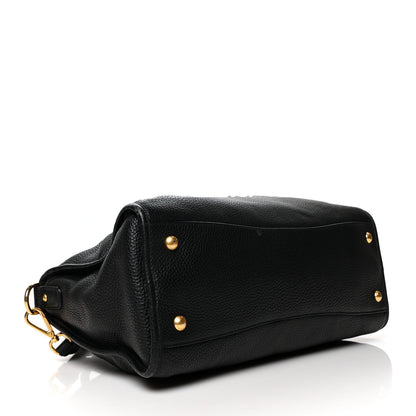 Prada Vitello Daino Shopping Satchel Black 3 of 8